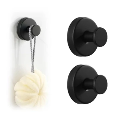 Image of Suction Cup Hooks for Wreaths on Glass, Wreath Hanger, Pop Socket, Holder Glass Door, Cups Front Door Hanging (black, 2)