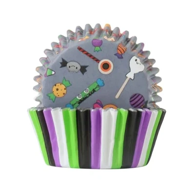 Image of PME Halloween Foil Lined Cupcake Cases Trick or Sweet (Pack of 60)