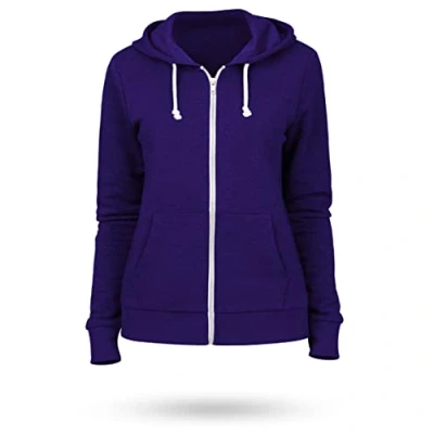 Image of Missmister Unisex Boys girls Hoodies for Plain Kids Fleece Hoodie Jumper with Zip Clothes Hooded Sweatshirt Casual School Wear Top (Purple, 13 Years)