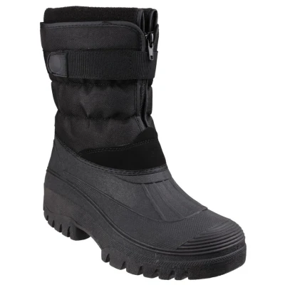 Image of Cotswold Childrens Unisex Kids Chase Waterproof Junior Boots Black, Size: UK 2 Infant Rubber Size