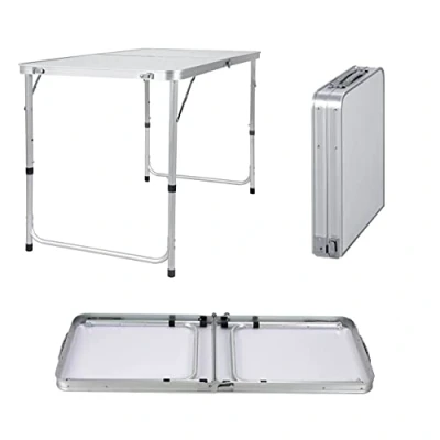 Image of Folding Table Card Game for Tabletop Indoor&amp; Outdoor with Families Friends Colleagues 120cm Portable Fold able Design Lightweight Table(47 inch)