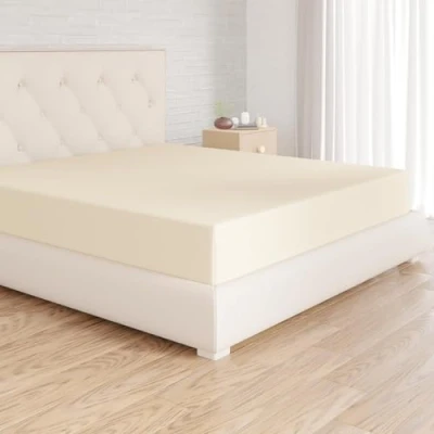 Image of Amazon Basics Soft Microfibre Super King Fitted Sheet, Deep Pocket 12 inch (30 cm), Beige