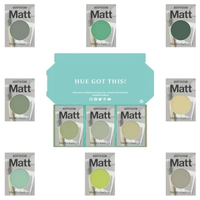 Image of Rust Oleum Wall Paint in Matt Finish Rich Greens Tester Box