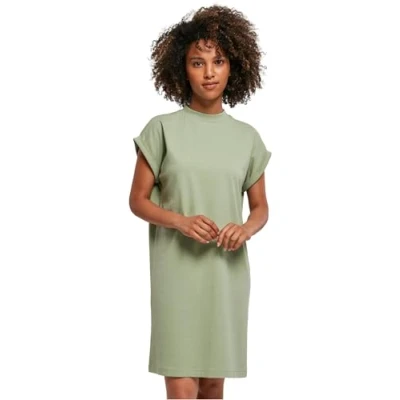Image of Build Your Brand Women&#039;s Ladies Turtle Extended Shoulder Dress, Softsalvia, XS