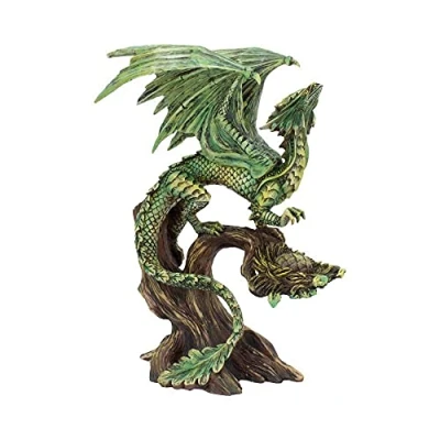 Image of Nemesis Now Adult Forest Dragon Anne Stokes 25.5cm Figurine, Resin, Green, One Size