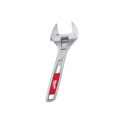 Image of Milwaukee 48227508 8&quot; Wide Jaw Adjustable Wrench Silver