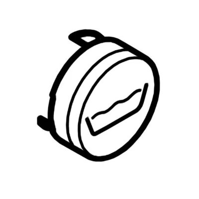 Image of Hansgrohe push button bath symbol large white (92577450)