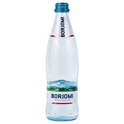 Image of Mineral Water BORJOMI Sparkling in Glass Bottle, 0.5l [Pack of 12]
