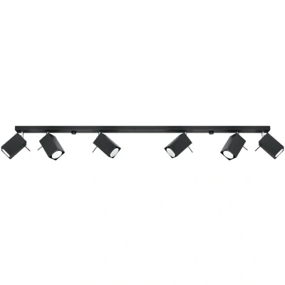 Image of Merida 6 Light Spotlight Bar Black, GU10