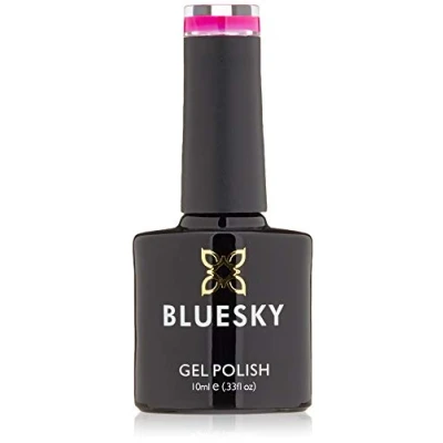 Image of Bluesky Gel Nail Polish, Temptation Bsh022, Bright Pink, Long Lasting, Chip Resistant, 10 ml (Requires Drying Under UV LED Lamp)