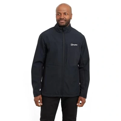 Image of Berghaus Men&#039;s Ghlas 3.0 Softshell Jacket, Black/Black, L
