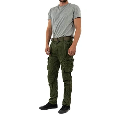 Image of Schott NYC Homme Trranger70 Pants, Vert (Olive), 32 EU
