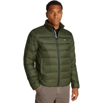Image of Tommy Jeans Jacket Down jacket, Men&#039;s, Size: 44, Fatigue green