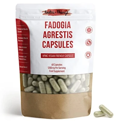 Image of Fadogia Agrestis Capsules 1200mg 60 Increased Energy Levels, Athletic Performance &amp; Endurance