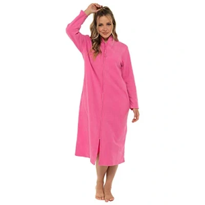 Image of Undercover Ladies Zipped Soft Fleece Dressing Gown LN730 Lilac 22 24