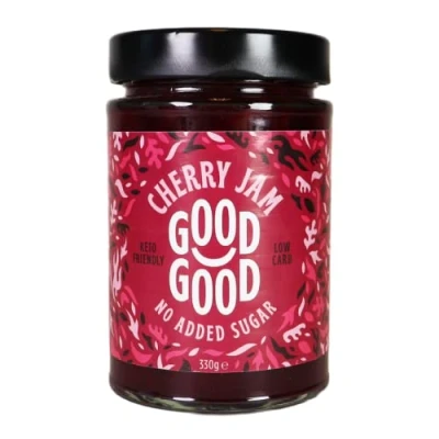 Image of GOOD Sweet Cherry Jam Keto Friendly Low Calorie Without Added Sugars Vegan Gluten Free Preserves