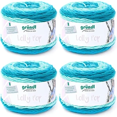 Image of Gründl Hand Knitting Yarn, Acrylic, Forsty Swirl, 24 x 10 cm