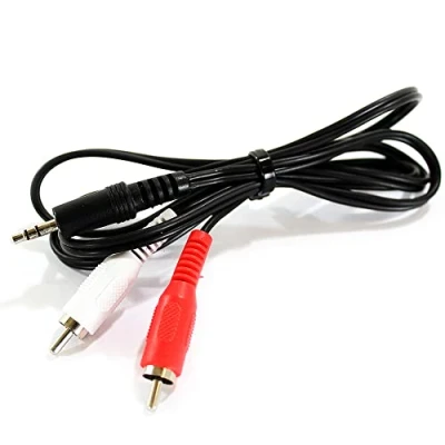 Image of Skytronic 3.5mm Stereo Jack to Twin RCA Phono Signal Cable 2.5m Laptop Phone MP3 CD TV