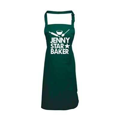 Image of Edward Sinclair Personalised Star Baker Bottle Green Cooking Baking Apron
