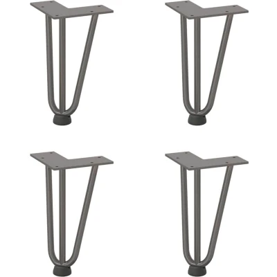 Image of vidaXL Hairpin Legs for Coffee Table 4 pcs Natural Steel 20 cm Solid
