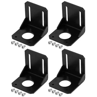 Image of QWORK Set of 4 Stepper Motor Holders, Nema 17 Holder with Screws