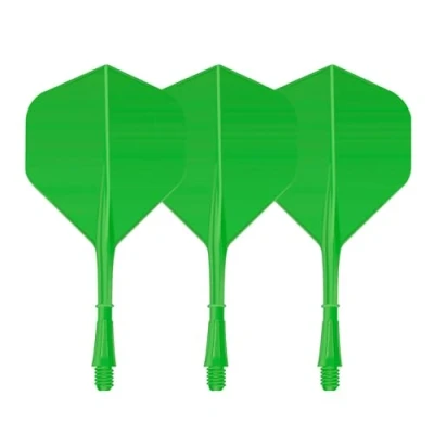 Image of Ushine Darts Stems and Flights,Conjoined Tails 3pcs, Resistant to Drops Dirt Dart Accessories Applicable Steel Tungsten Green