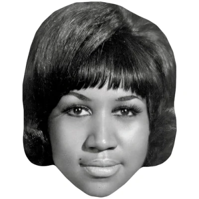 Image of Aretha Franklin (Fringe) Celebrity Mask, Flat Card Face, Fancy Dress Mask