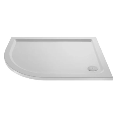 Image of 1200 x 800mm Left Hand Premium Slip Resistant Offset Quadrant Shower Tray White