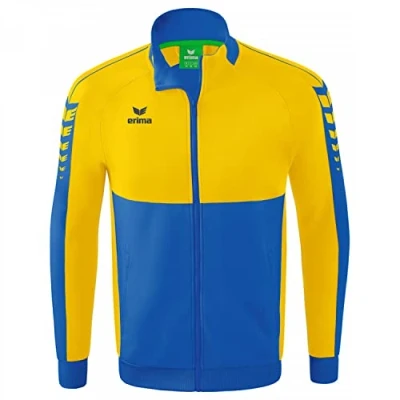 Image of Erima Adult Six Wings Worker Jacket, New Royal/Yellow, L