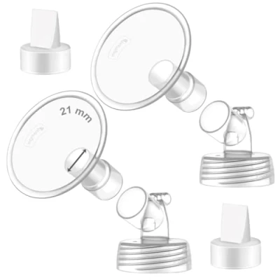 Image of Maymom MyFit Flange Set 21mm Shield Widemouth Connector Duckbill Compatible w Spectra S2 S1 Pump Not Original Accessories OEM Parts Valve
