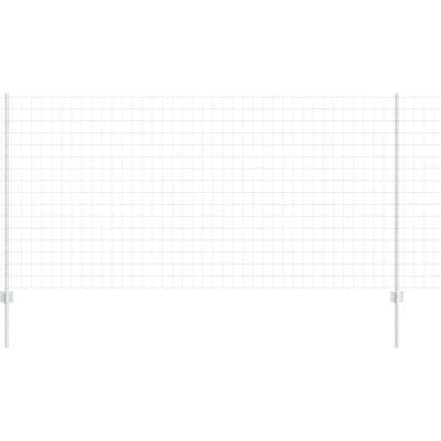Image of vidaXL Euro Fence with 22 U Posts Silver 1,2x25 m Steel