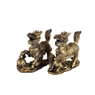 Image of lachineuse Decorative Items, Resin, Qilin Gold, 12 x 10 15 cm