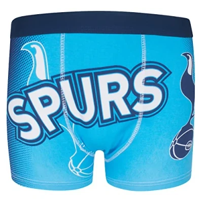 Image of Tottenham Hotspur FC Official Gift 1 Pack Boys Boxer Shorts Cyan 7 8 Years