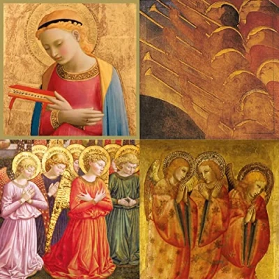 Image of Museums &amp; Galleries Box of 20 Artistic Christmas Cards (MG XET224) Traditional From Angelic Masterpieces 5 Each 4 Designs