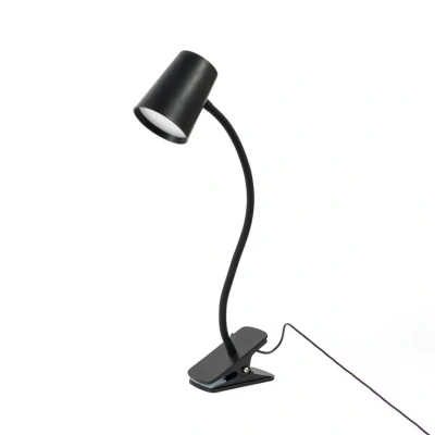 Image of Lindby Ailina LED table lamp, clamp base, black