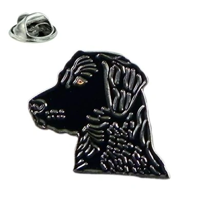 Image of Black Labrador Dog Design Metal Enamelled Pin Badge Lapel XJKB12 60