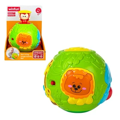 Image of winfun Children&#039;s Animal Ball with Light and Sound (44527) Assorted Colour/Model