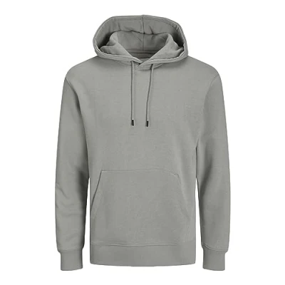 Image of JACK &amp; JONES Men&#039;s Jjestar Basic Sweat Hood Noos Sweatshirt, Ultimate Grey, L