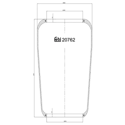 Image of 102100300 Boot, air suspension FEBI BILSTEIN 20762