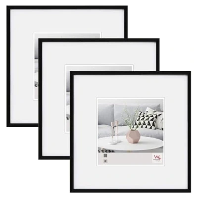 Image of walther Design Picture Frame Black 20 x cm 3 Pack, Galeria Plastic KB220H3