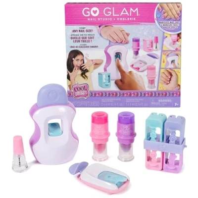 Image of Cool MAKER, GO GLAM Studio Nail Kit, Style 200 Nails with 4 Designs, 2 Polish Applicators &amp; Mask, Arts and Crafts Kids’ Toys for Girls Aged 7+