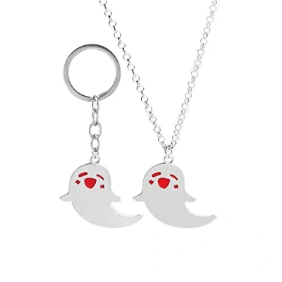 Image of MayDee Gen Shin Impact Necklace Hutao Elf Pendant Keychain Set