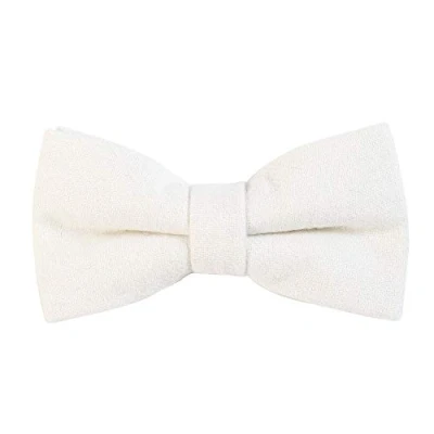 Image of DonDon Men’s cotton bow tie 4.72 x 2.36 12 6 cm already tied and completely adjustable beige