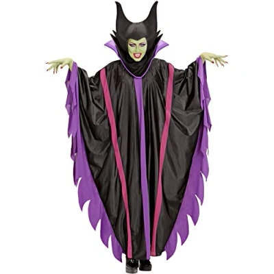 Image of W WIDMANN MILANO Party Fashion Malefizia Costume for Women with Hat, Fantasy, Fairy Tales, Dark, Gothic, Halloween, Carnival, Theme Parties