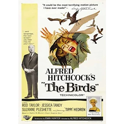 Image of OMG Printing Alfred Hitchcock The Birds #2 Poster/Print/Picture Satin Photo Paper A4 210mm x 297mm