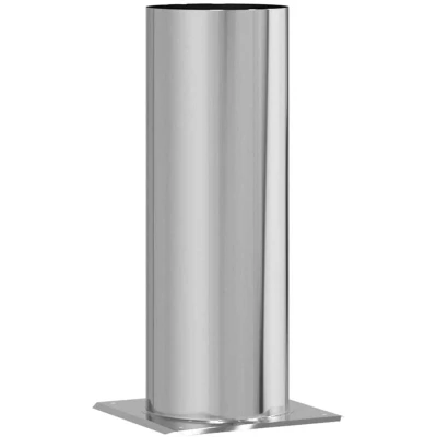 Image of vidaXL Chimney Head Extension Silver 29 x 50 cm Stainless Steel