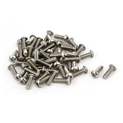 Image of Sourcingmap M3 x 10mm 304 Stainless Steel Button Head Hex Socket Cap Screws Fastener 60PCS