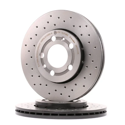 Image of JZW615301N Brake disc BREMBO XTRA LINE 09.7011.1X 256mm 22mm 5 perforated/vented Coated High carbon SKODA: Fabia 2, SEAT: Ibiza 4, AUDI: A1 Hatchback