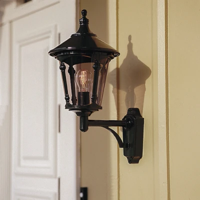Image of Virgo Outdoor Classic Lantern Green Up Wall Light, IP23