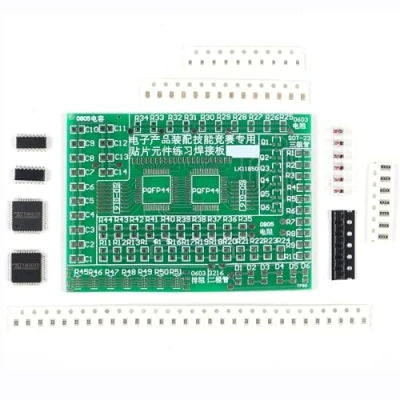 Image of AEDIKO DIY SMD/SMT Components Practice Board Soldering Skill Training Kit